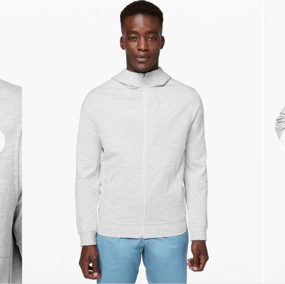 Lululemon Light Gray Zip-Up Hoodie